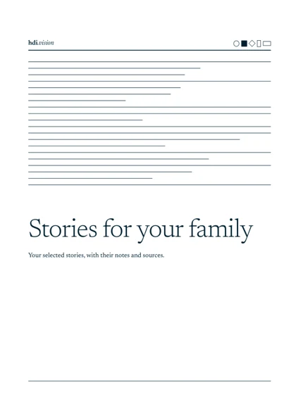 First page of stories for your family, teenagers fictional example